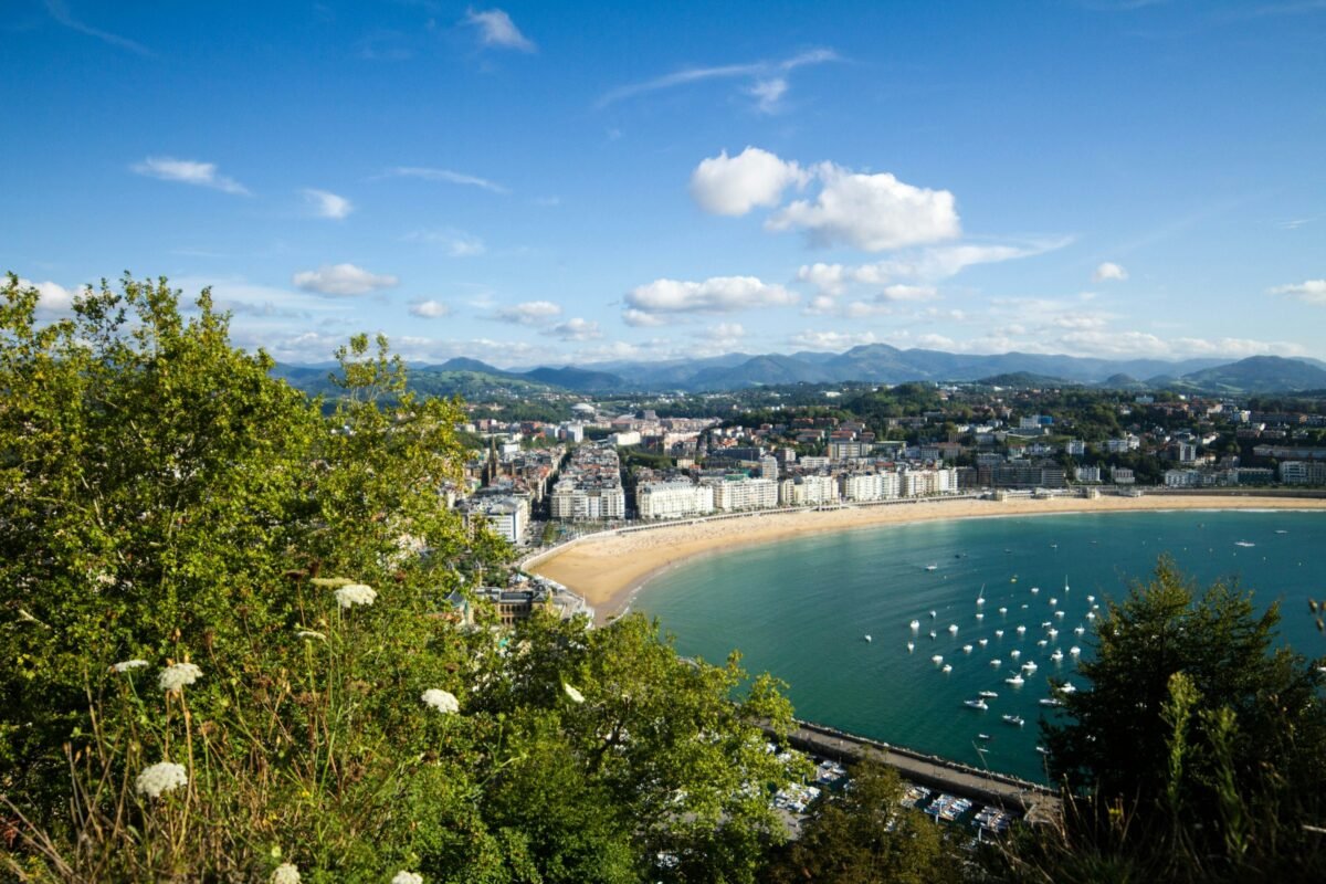 Bahía de La Concha, en San Sebastián, vista desde lo alto