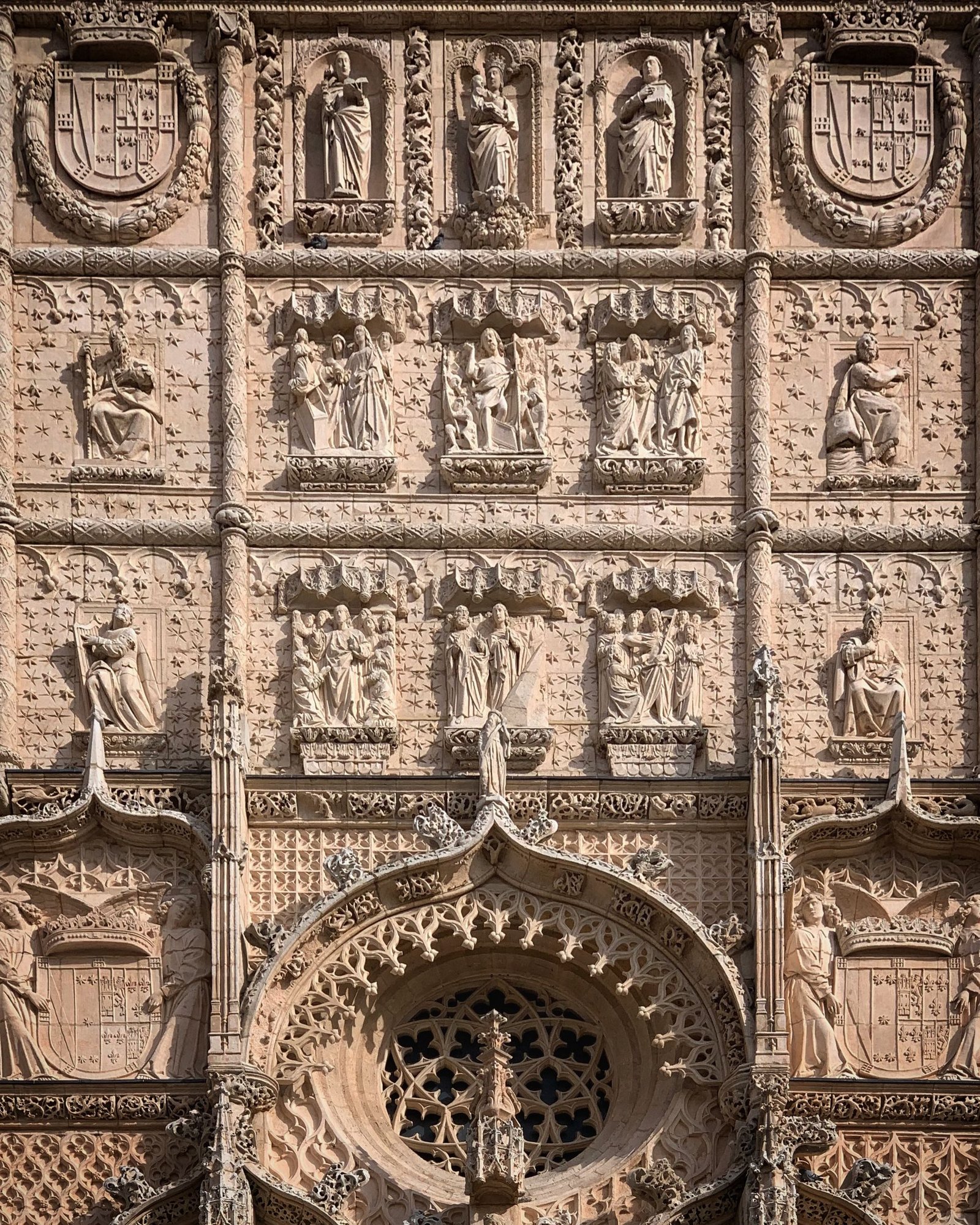 Relieves góticos de la fachada del Colegio de San Gregorio, en Valladolid